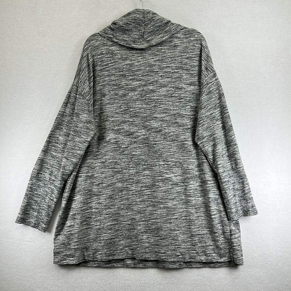 Ava & Viv Knit Tunic Top Sweater Women’s 2X Heathered Gray Cowl Comfy Warm Nice! - Picture 5 of 10